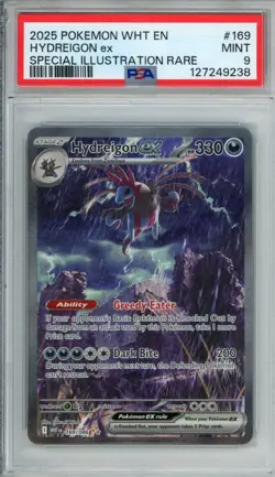 2025 POKEMON WHT EN-WHITE FLARE #169 HYDREIGON EX PSA 9 - 128755091 - Image 1
