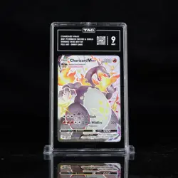 2021 Pokemon Sword & Shield Shining Fates #SV107 Full Art Charizard VMax TAG 9 - Image 1