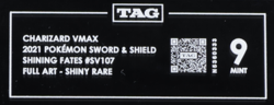 2021 Pokemon Sword & Shield Shining Fates #SV107 Full Art Charizard VMax TAG 9 - Image 3