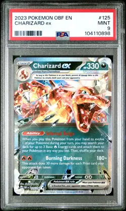 2023 POKEMON OBF EN-OBSIDIAN FLAMES #125 CHARIZARD EX PSA 9 - Image 1