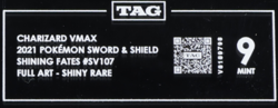2021 Pokemon Sword & Shield Shining Fates #SV107 Full Art Charizard VMax TAG 9 - Image 3