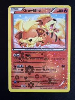 Growlithe RC4 Reverse Holo Pokemon Legendary Treasures LTR 2013 NM English - Image 1