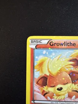 Growlithe RC4 Reverse Holo Pokemon Legendary Treasures LTR 2013 NM English - Image 4