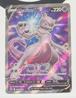 POKEMON TCG MEWTWO V SWSH229 FULL ART BLACK STAR PROMO MINT PACK TO SLEEVE ! - Image 1