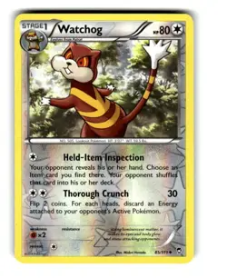 Pokemon XY Furious Fists Watchog 85/111 Reverse Foil LP - Image 1