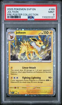 2025 POKEMON SVP EN-SV BLACK STAR PROMO #169 JOLTEON PSA 9 - Image 1