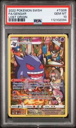 2022 POKEMON SWORD & SHIELD LOST ORIGIN #TG06 FULL ART/GENGAR PSA 10 - Image 1