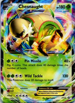 Chesnaught EX XY18 Black Star Promo Moderate Play Holo Pokemon - Image 1