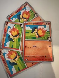 4x Playset Ethan's Cyndaquil 032/182 Destined Rivals Pokemon TCG FREE SHIPPING - Image 1