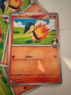 4x Playset Ethan's Cyndaquil 032/182 Destined Rivals Pokemon TCG FREE SHIPPING - Image 2