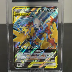 Pokemon TCG Moltres Zapdos Articuno GX Full Art Card 66/68 Hidden Fates CGC 10 - Image 2