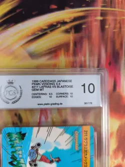 Pokemon Card 211 Lapras Blastoise Carddass Vending Anime Japanese PSA / PGS 10 - Image 4