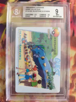 Pokemon Card Japanese Carddass Vending Anime BGS Beckett 9 Gyarados Blastoise - Image 2