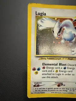 Pokemon Neo Genesis Lugia Card 9/111 Holo-Rare Unlimited Edition TCG (MP) - Image 4