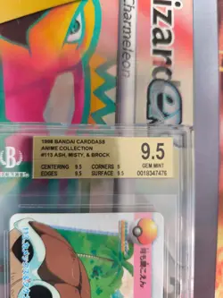 Pokemon Card Japanese Carddass Vending Anime BGS Beckett 9.5 Blastoise Brock Ash - Image 4