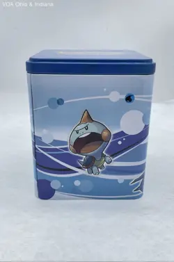 Pokemon TCG Water Stacking Tin w Bulk Lot Of Cards & More - Image 1