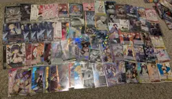 LOT OF 227+ Mixed Foil Waifu Cards Goddess Story Weiss Schwarz Wixoss Lycee TCG - Image 3
