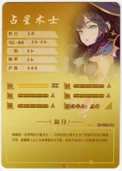 Goddess Story - Mona - Genshin - NS-10SR-16 - Anime Waifu SR Trading Card - Image 2