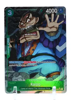 One Piece Card - RAIZO (UC) OP01-052 Full Art PRB01 "THE BEST" English NM/M - Image 1