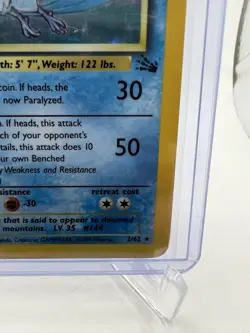 Pokemon Fossil Articuno 2/62 Holo Rare Card Unlimited LP/MP 1999 WOTC - Image 3