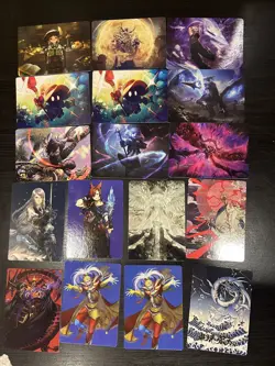 Magic The Gathering Final Fantasy Art Series Lot Of 17 Cards (15 regular 2 gold) - Image 1