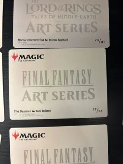 Magic The Gathering Final Fantasy Art Series Lot Of 17 Cards (15 regular 2 gold) - Image 2
