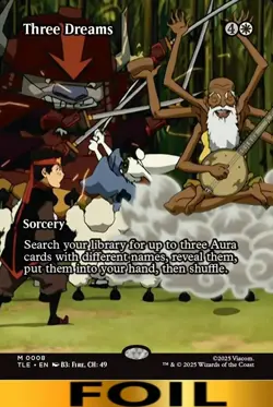 1x - Three Dreams - FOIL BORDERLESS #08 - Avatar: Eternal - NM MTG - Image 1