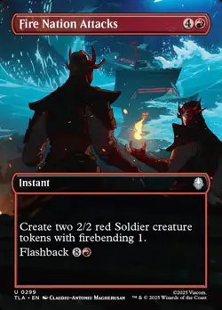 Fire Nation Attacks (Borderless) Avatar: The Last Airbender 299 Foil NM - Image 1