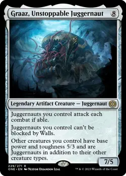 X 1 Graaz, Unstoppable Juggernaut NM-M Phyrexia One 229 MTG Magic The Gathering - Image 1