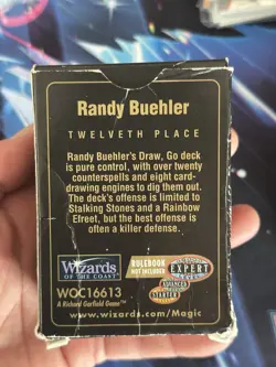 Magic the Gathering 1998 Seattle World Championships Randy Buehler Deck (opened) - Image 2