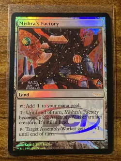 MTG?MISHRA’S FACTORY Judge Promo FOIL?NM/M RARE Land 2005 Foglio Art UNPLAYED ! - Image 1
