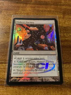 MTG?MISHRA’S FACTORY Judge Promo FOIL?NM/M RARE Land 2005 Foglio Art UNPLAYED ! - Image 5