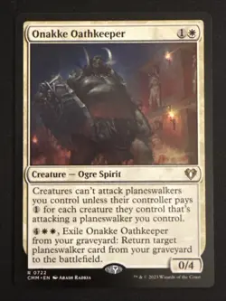 1x Onakke Oathkeeper (722) Commander Masters LP MTG Magic the Gathering x1 MKE - Image 1