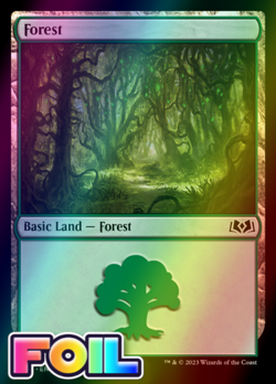 x1 Forest WOE MTG 275 FOIL BASIC LAND M/NM 1x - Image 1