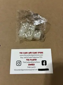 2017 Pokemon Pokemon Professor Program TCG Sealed 5 Dice White - Image 1