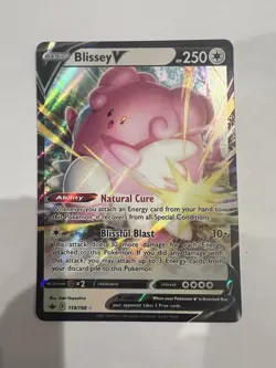 Pokemon TCG Blissey V Sword & Shield - Chilling Reign 119/198 Holo Ultra Rare - Image 1
