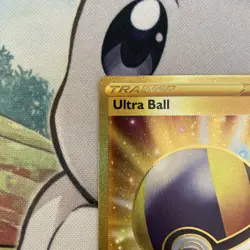 Pokemon TCG Ultra Ball 186/172 Gold Secret Rare Sword & Shield Brilliant Stars - Image 2