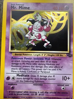 Pokemon TCG Mr. Mime Jungle 6/64 Holo Unlimited Holo Rare - Image 3