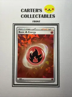 Pokemon TCG Terapagos ex UPC Foil Basic Energy Set of 8 Cracked Ice Holo NM - Image 4