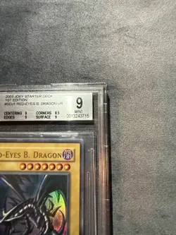 Yugioh BGS9 Red-Eyes Black Dragon SDJ-001 1st Edition NA Mint - Image 3
