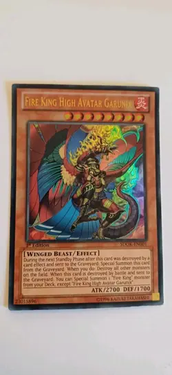 YuGiOh Fire King High Avatar Garunix Ultra Rare 1st Edition SDOK-EN001 - Image 1