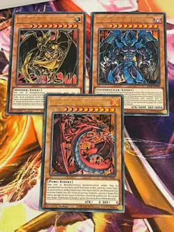Heilige 3 Ungeheuer Set SDSA Uria Hamon Raviel Ultra Rare Deutsch NM YUGIOH - Image 1