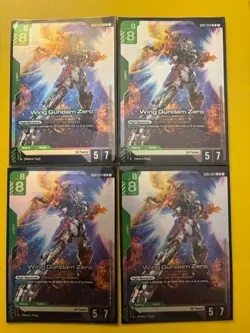 Wing Zero GD01 024 LR Gundam Card Game -Newtype Rising Tcg PLAYSET (x4) ENGLISH - Image 1