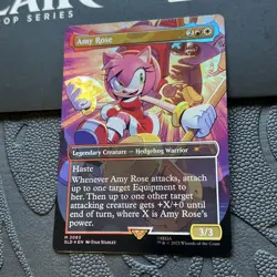 Amy Rose #2083 ?? FOIL SLD X Sonic Card In Hand Ready To Ship - Image 2