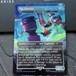 Egg Hammer Myr Battlesphere🌈 FOIL #2097 SLD X Sonic Card In Hand Ready To Ship - Image 2