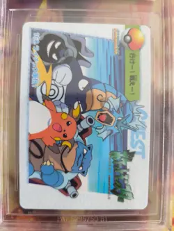 Pokemon Card Japanese Carddass Vending Anime BGS Beckett 8.5 Raichu Gyarados 160 - Image 3