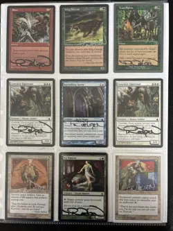 (MTG-10) Mixed Lot Of 9 Signed By Teresa Nielsen Magic The Gathering Cards - Image 1