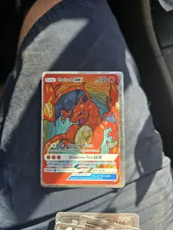 Silver Foil Stained Glass Charizard Pokemon Card Fan Art - Image 1