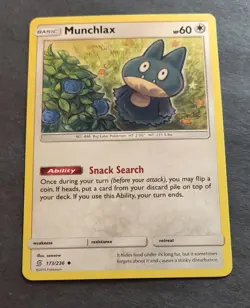 Munchlax 173/236 Sm-Unified Minds Regular Pokemon Tcg Card Heavily Played - Image 1