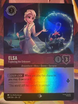 Elsa Exploring The Unknown 208/204 EPIC Disney Lorcana Card Whispers In The Well - Image 1
